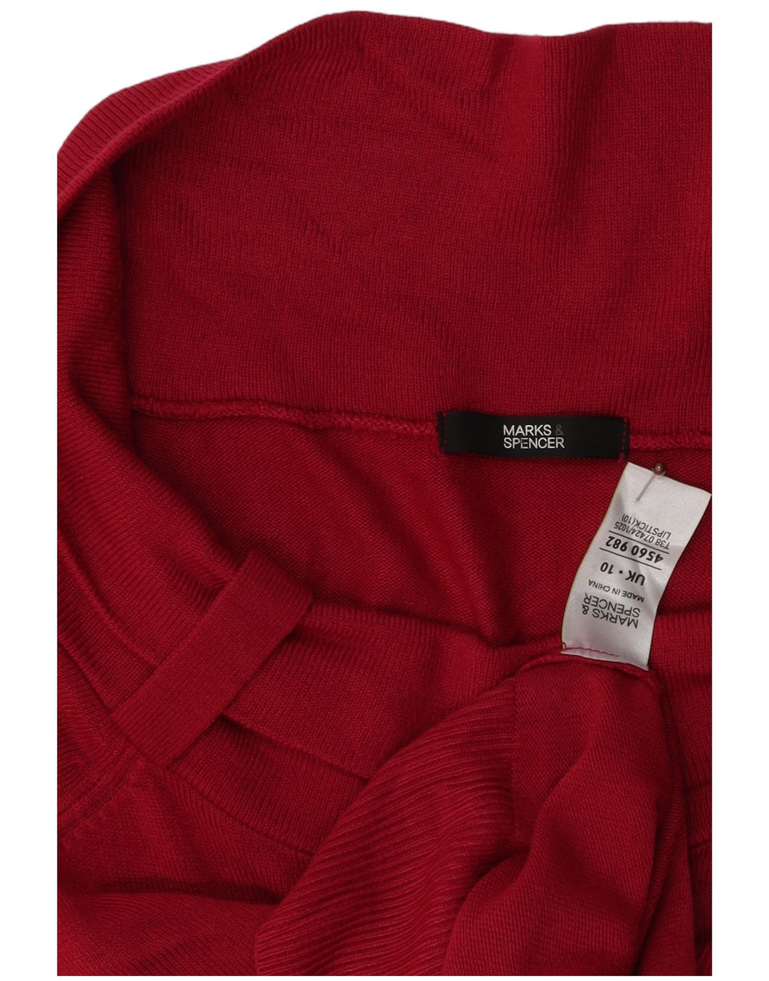 MARKS & SPENCER Womens Roll Neck Jumper Sweater UK 10 Small Pink