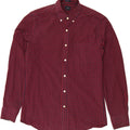 J. CREW Mens Slim Shirt Medium Burgundy Check Vintage J. Crew and Second-Hand J. Crew from Messina Hembry 