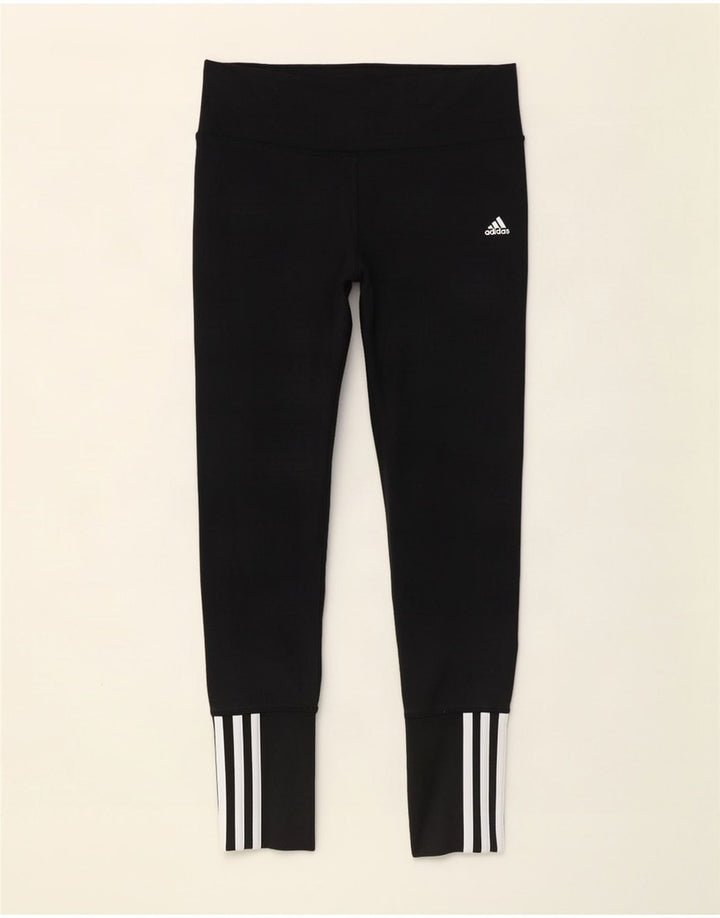 Adidas Damen Climalite Leggings UK 8/10 Small Schwarz Baumwolle
