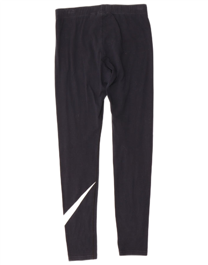 Nike Womens Graphic Leggings UK 14 Mittelschwarze Baumwolle