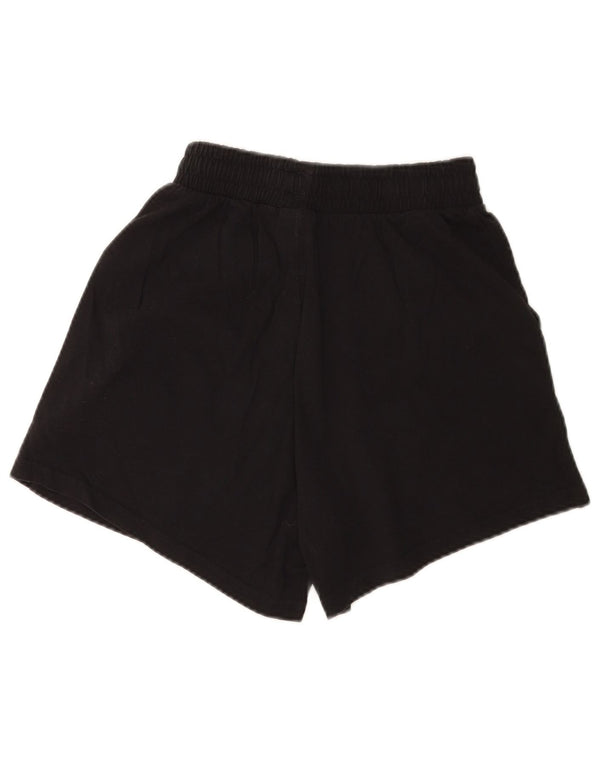 Adidas Damen Graphic Sport Shorts UK 10 Small Schwarz Baumwolle