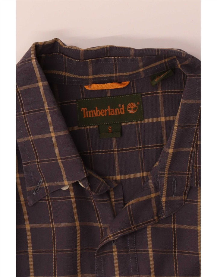 Timberland Herren-Hemd mit lockerer Passform, klein, blau kariert, Baumwolle