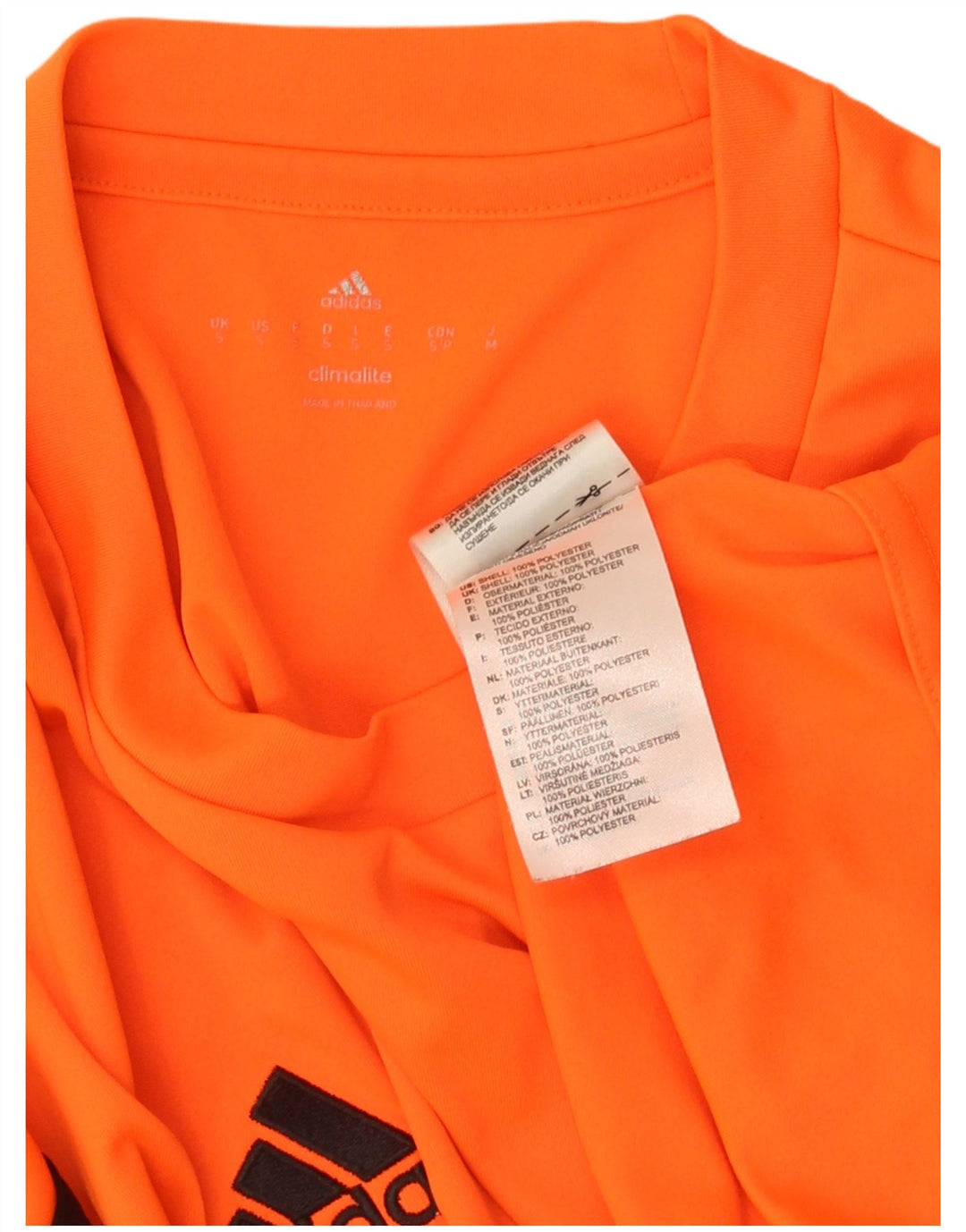 ADIDAS Herren Climalite T-Shirt Top Small Orange Polyester