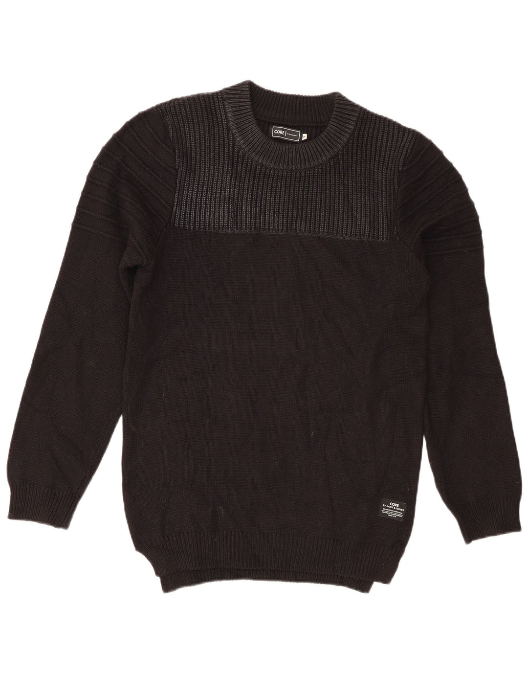 Jack & Jones Herren-Pullover mit Rundhalsausschnitt, Größe S, Schwarz, Acryl