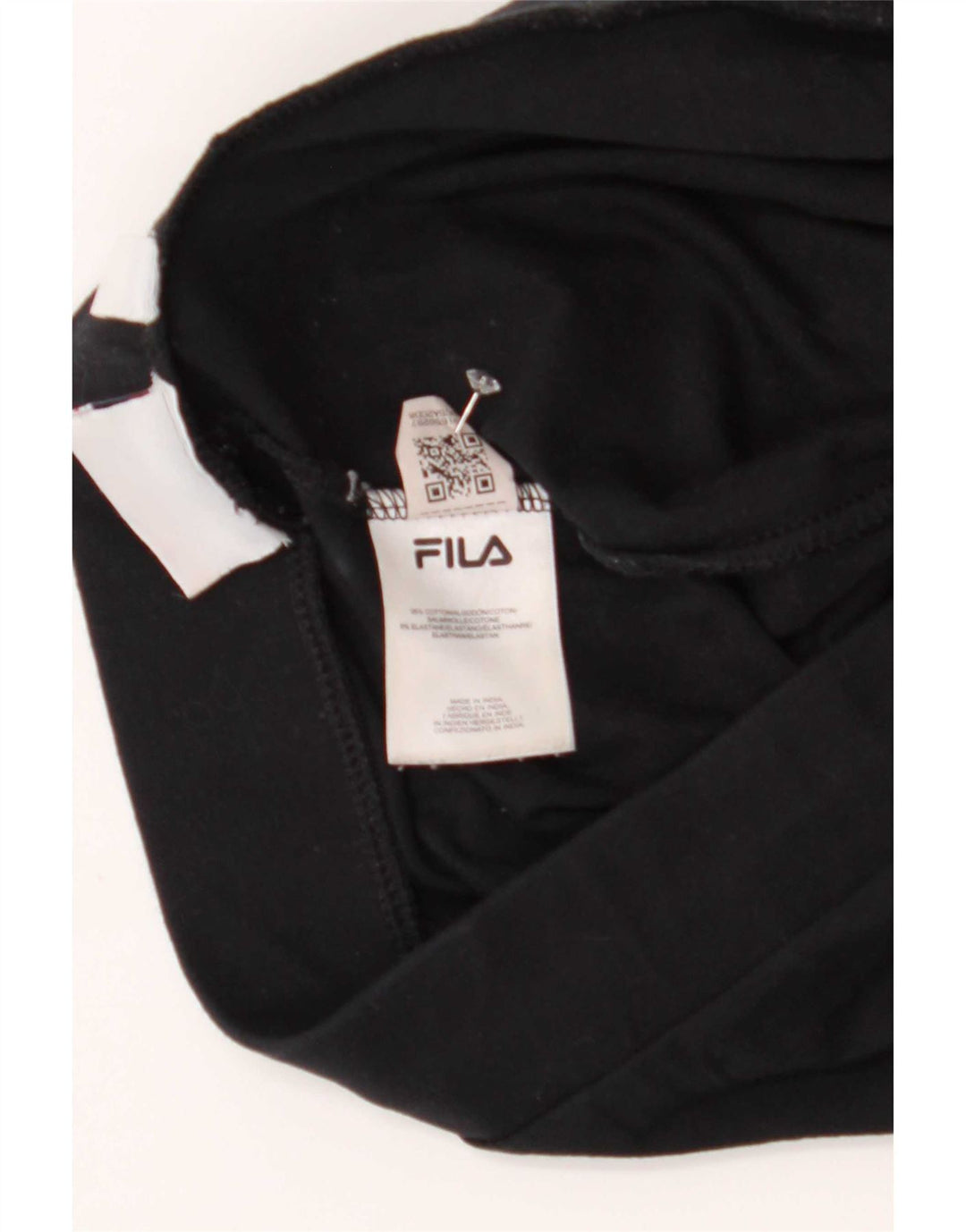 Fila Womens Graphic Leggings UK 12 Mittelschwarze Baumwolle