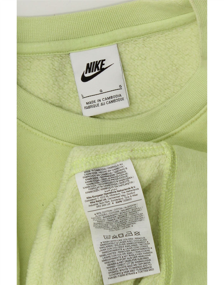 NIKE Herren-Sweatshirt-Pullover, groß, grüne Baumwolle