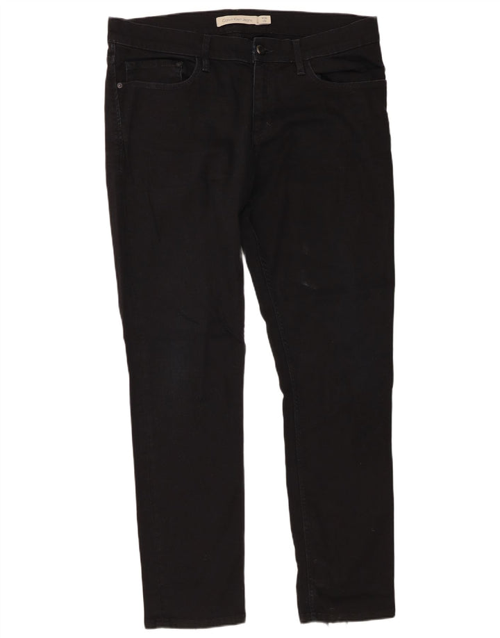 Calvin Klein Herren Slim Jeans W36 L32 Schwarze Baumwolle