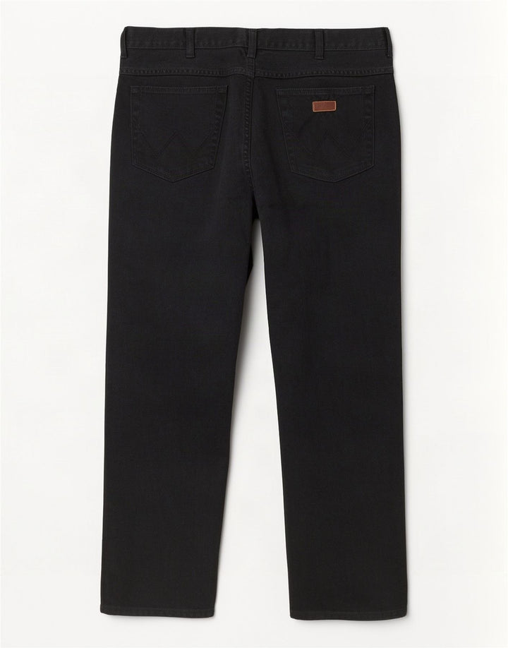Wrangler Herren-Jeans mit normaler Passform, gerade Passform, W40, L32, schwarze Baumwolle