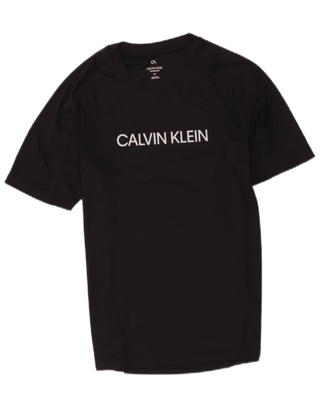 Calvin Klein Herren-T-Shirt mit Grafik, Größe S, Schwarz, Polyester