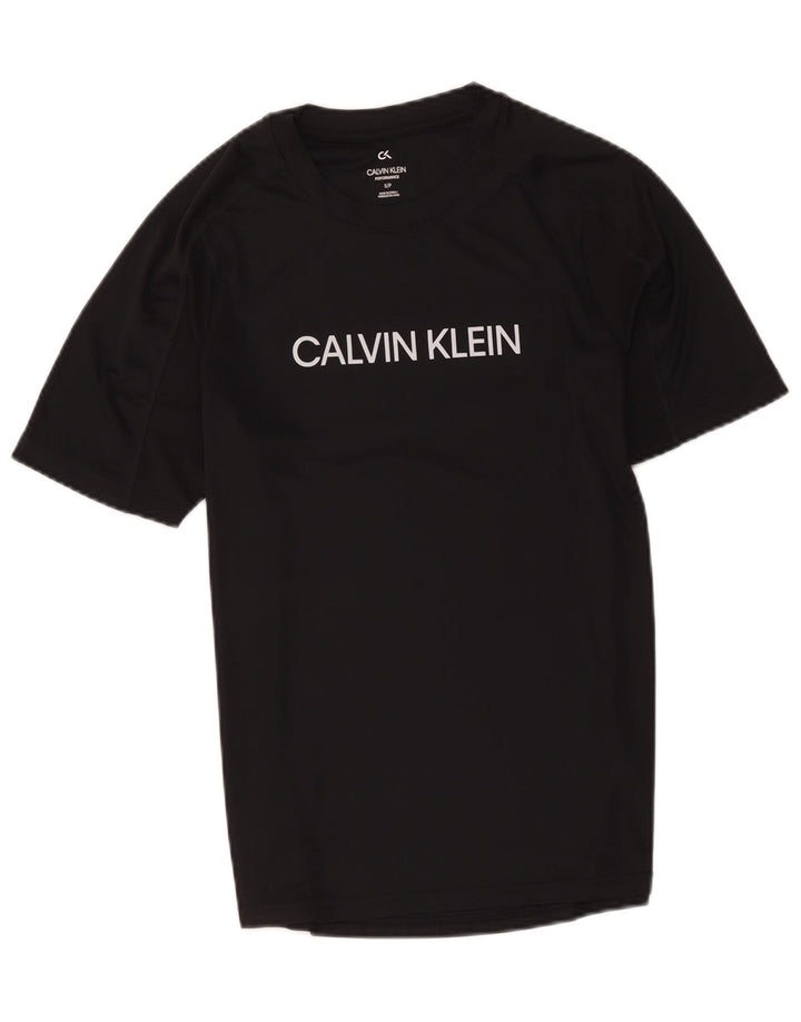 Calvin Klein Herren-T-Shirt mit Grafik, Größe S, Schwarz, Polyester
