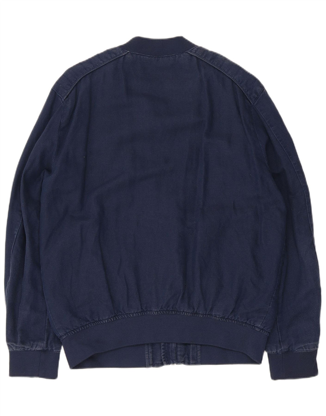 ZARA Herren Bomberjacke UK 40 Large Marineblau Polyester
