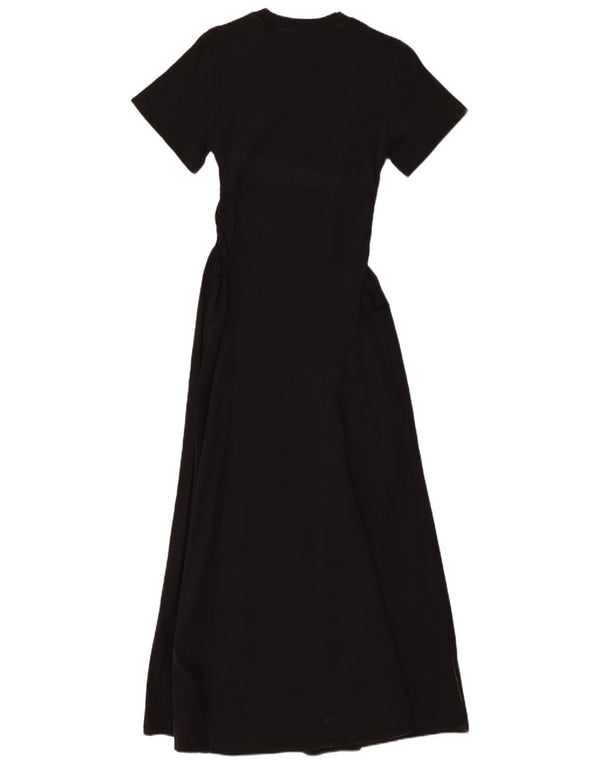 Cos Damen Maxikleid UK 8 Small Schwarz Baumwolle