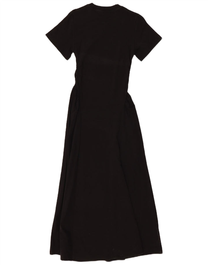 Cos Damen Maxikleid UK 8 Small Schwarz Baumwolle