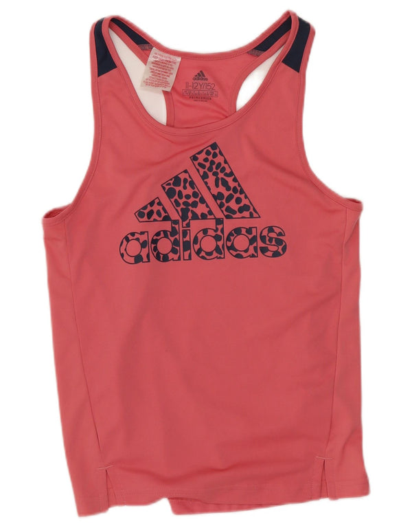 Adidas Mädchen ärmelloses Grafik-Weste-Top, 11–12 Jahre, rosa, Polyester, Sport