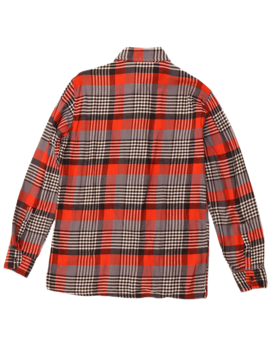 VINTAGE Herren Flanellhemd Größe 15 3/4 40 Mittelrot kariert