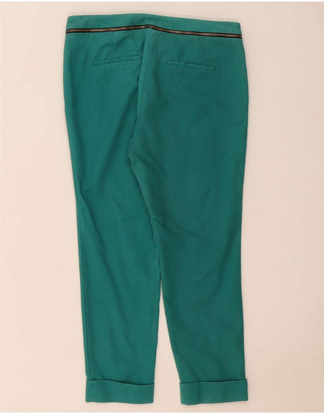 Schmale, kurze Hose von Zara für Damen, EU 40, mittelgroß, W30, L25, Grün