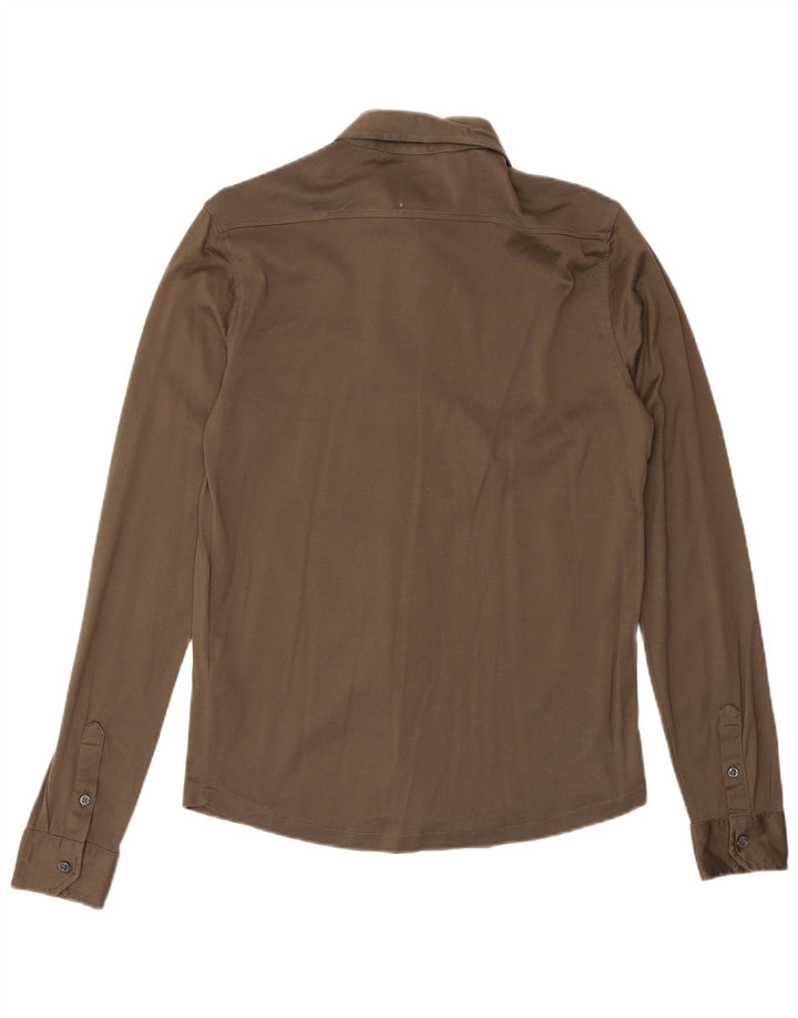 Reiss Herrenhemd XS Braune Baumwolle