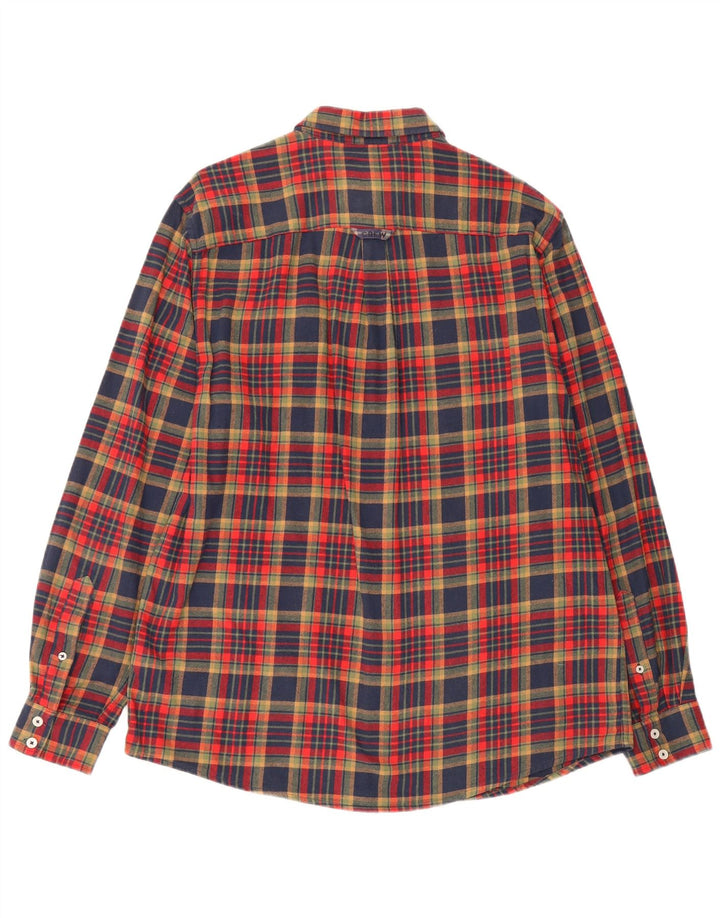Crew Clothing Herren-Flanellhemd mit klassischer Passform, großes, mehrfarbiges Karomuster