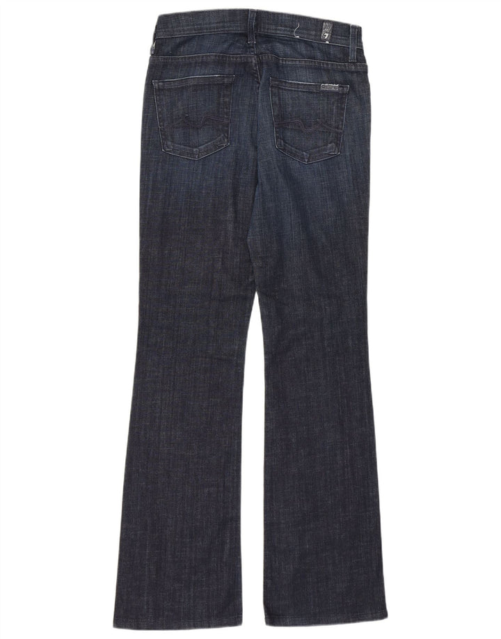 7 For All Mankind Damen Mid Rise Bootcut Jeans W26 L30 Marineblau