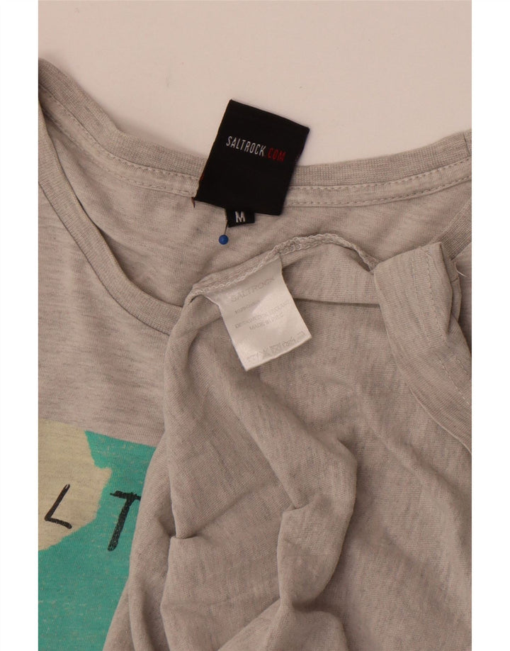 Saltrock Herren-T-Shirt mit Grafik, mittelgraue Baumwolle