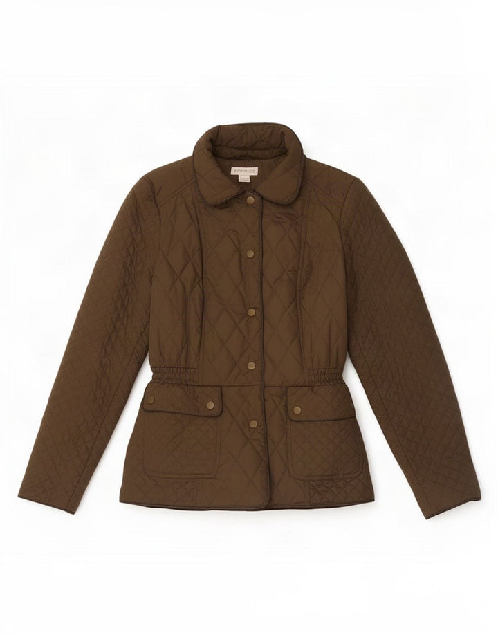 Monsoon Damen Steppjacke UK 12 Medium Khaki Polyester