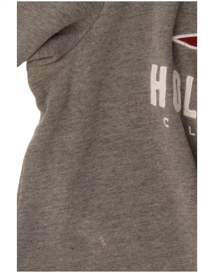 Hollister Herren-Sweatshirt mit Grafik, Größe S, Grau, Baumwolle