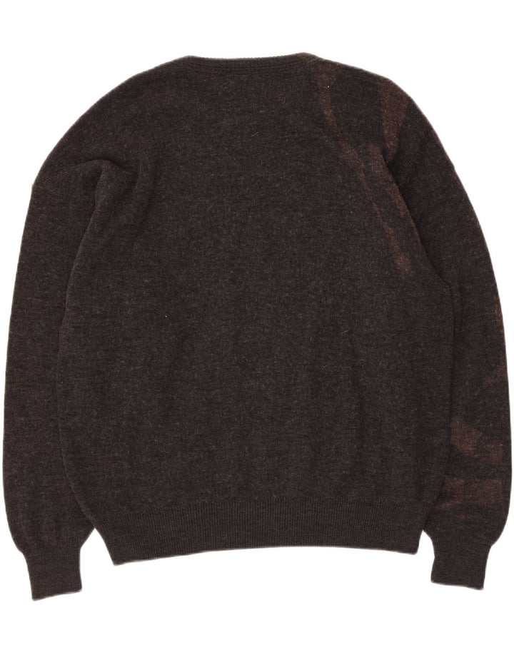 Croft & Barrow Herren-Pullover mit Rundhalsausschnitt, Größe L, Grau Argyle/Diamant