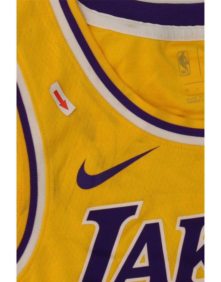 Nike Herren Lakers Grafik-Weste-Oberteil, großes gelbes Polyester