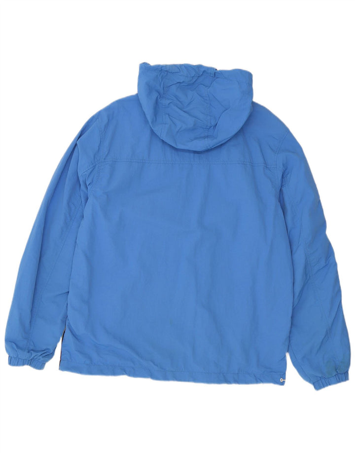 Tommy Hilfiger Herren-Anorakjacke mit Kapuze und Grafik, UK 38, Mittelblau