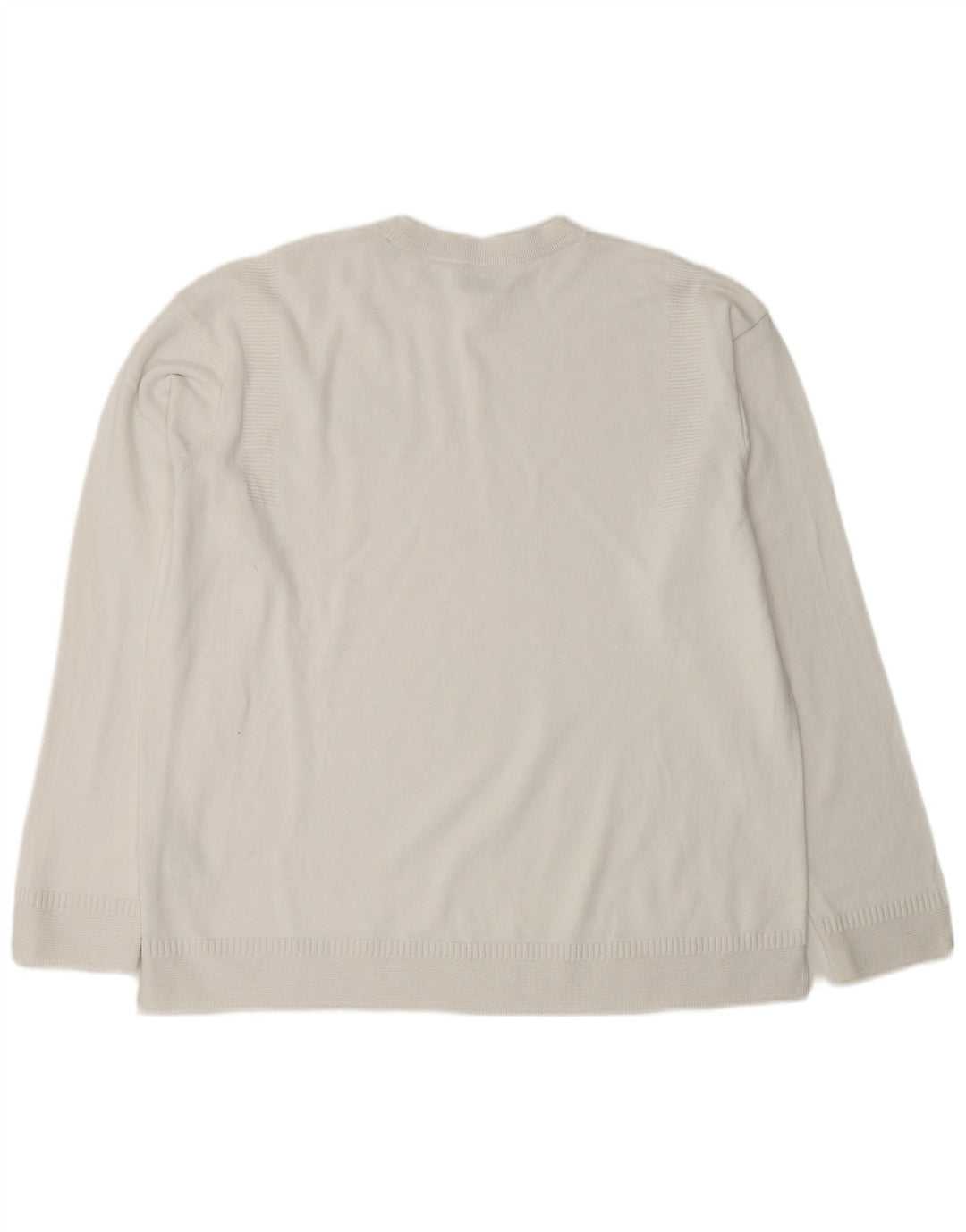 ARMANI EXCHANGE Herren-Pullover mit Rundhalsausschnitt, Größe L, weiße Baumwolle