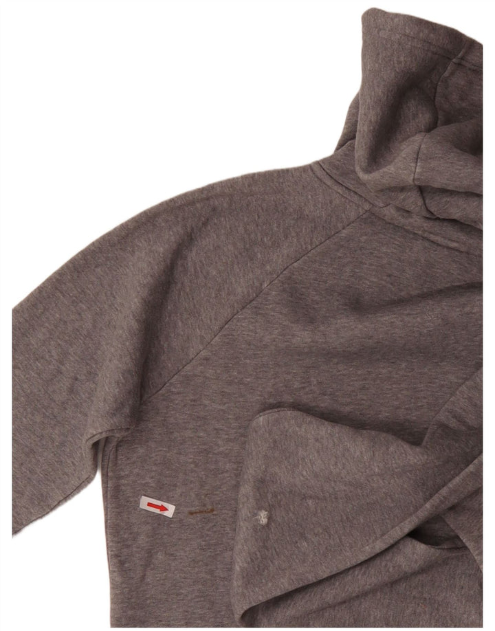 Nike Herren-Kapuzenpullover, klein, grau gefleckte Baumwolle