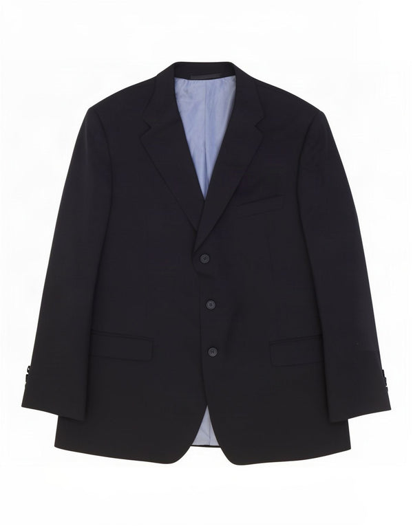 Marks & Spencer Herren-Blazer mit 3 Knöpfen, UK 44, XL, marineblaue Wolle