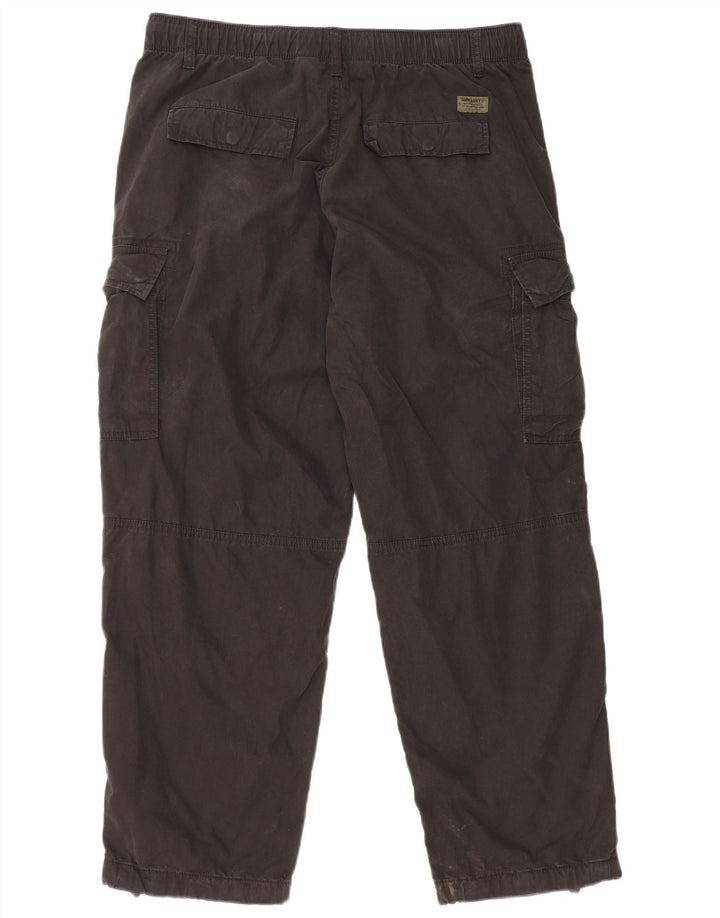 Superdry Herren gerade Cargohose W34 L27 schwarze Baumwolle