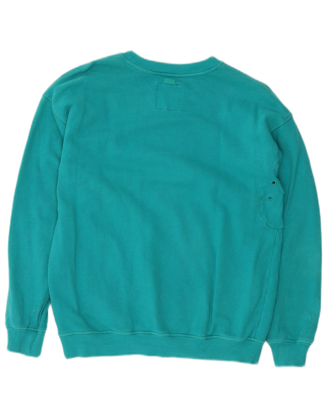 SUPERDRY Herren-Sweatshirt mit Grafik, Größe S, türkisfarbene Baumwolle