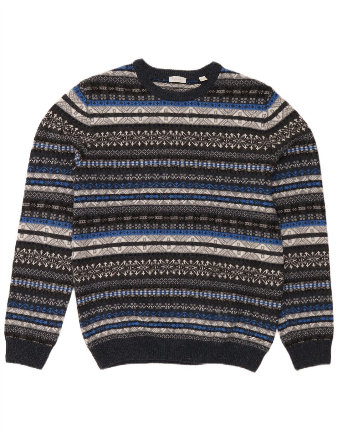Esprit Herren-Pullover mit Rundhalsausschnitt, mittelgroß, mehrfarbig, Fair Isle