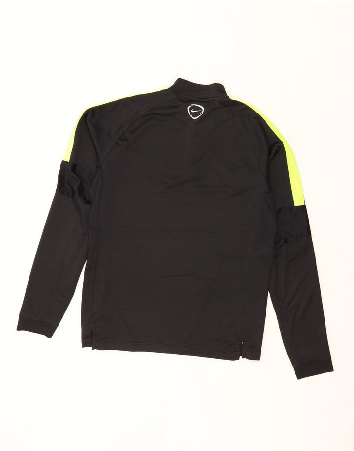 Nike Herren Dri Fit Pullover-Trainingsanzugoberteil mit Reißverschluss, Mittelschwarz, Farbblock
