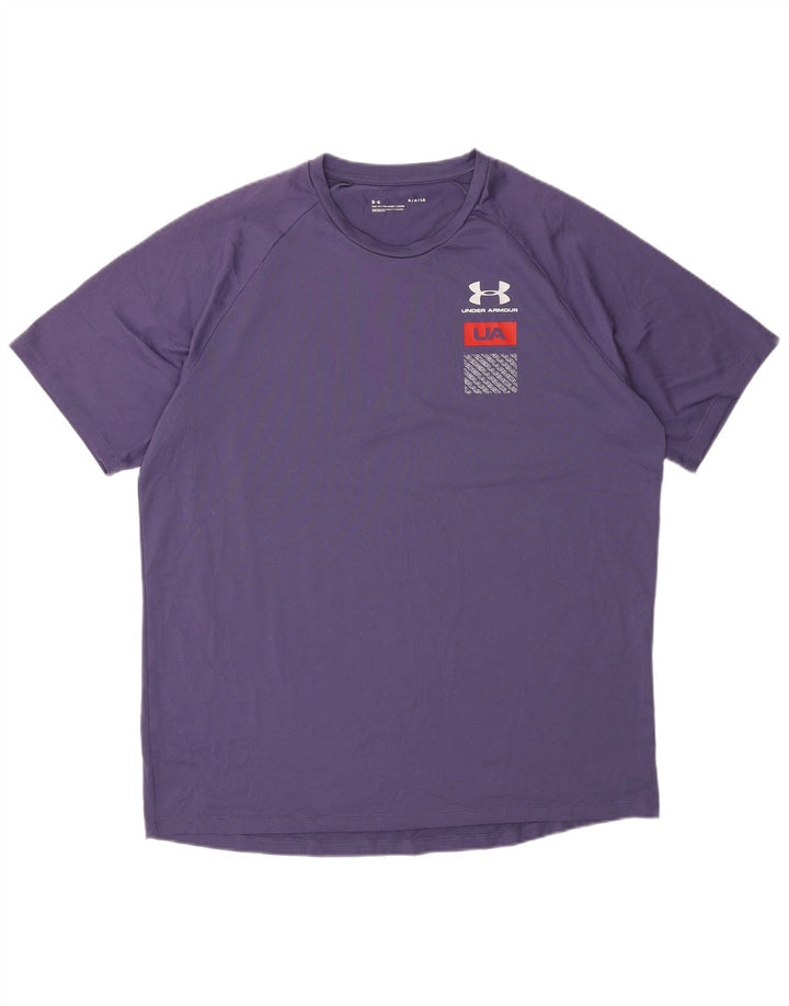 Under Armour Herren-T-Shirt mit Grafik, Größe L, Lila