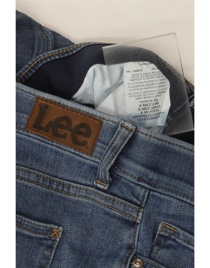 Lee Damen Mid Rise Regular Fit Straight Jeans US 8 Medium W30 L30 Blau