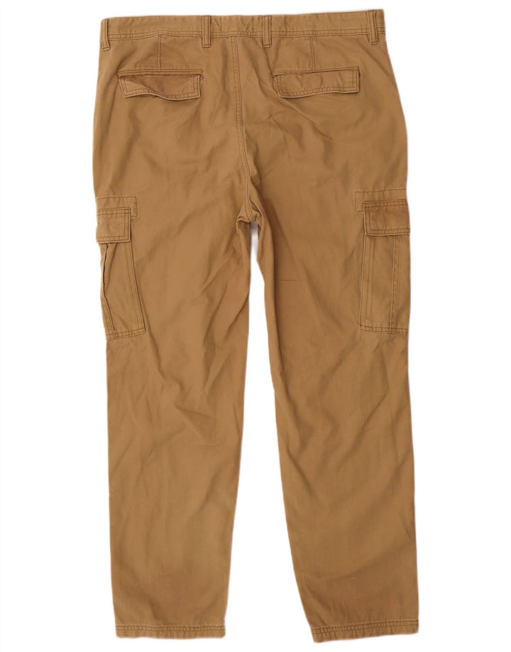 Gerade Herren-Cargohose von Marks & Spencer, W38, L31, braune Baumwolle