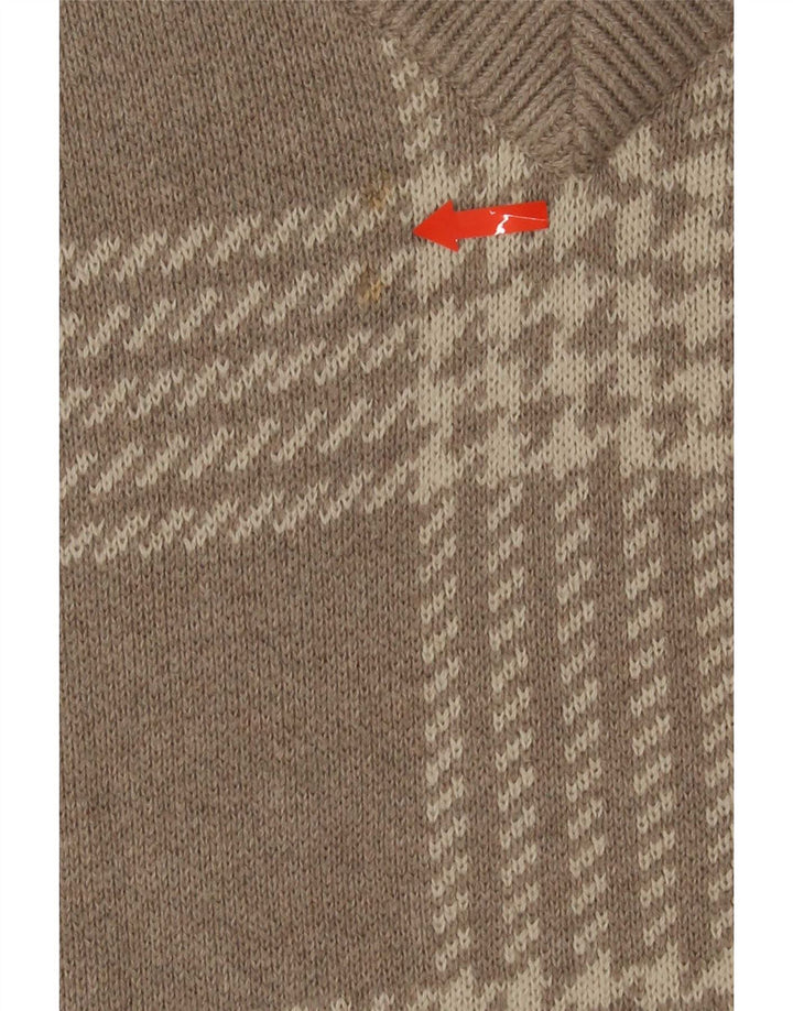 Abercrombie & Fitch Herren-Tanktop mit übergroßer Weste, Mittelgrau mit Hahnentrittmuster