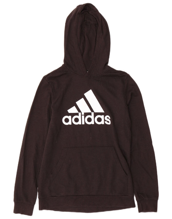 ADIDAS Kapuzenpullover mit Grafik für Jungen, 15–16 Jahre, schwarze Baumwolle