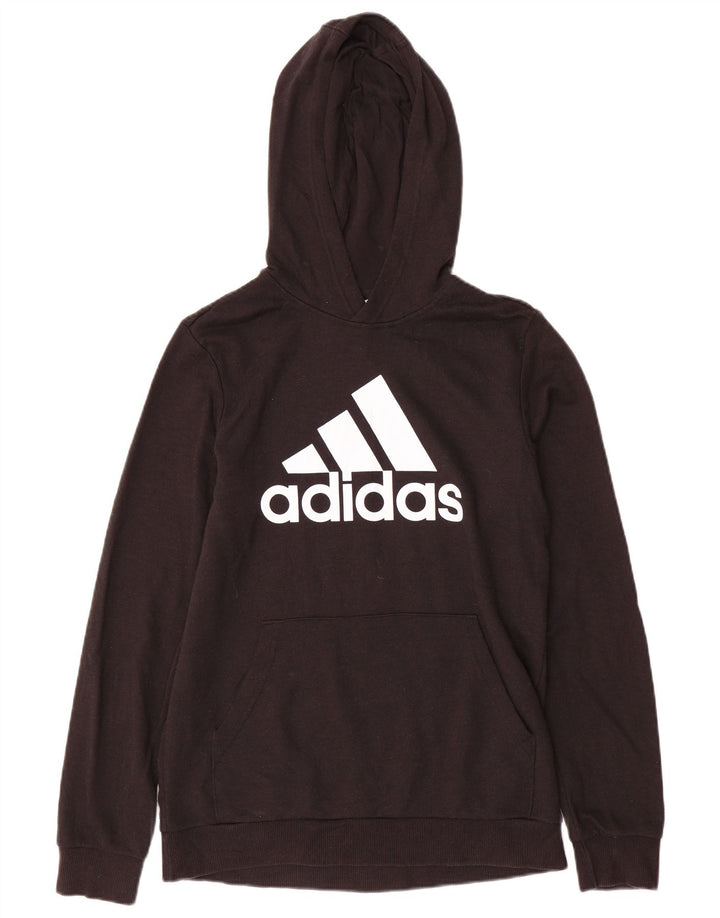 ADIDAS Kapuzenpullover mit Grafik für Jungen, 15–16 Jahre, schwarze Baumwolle