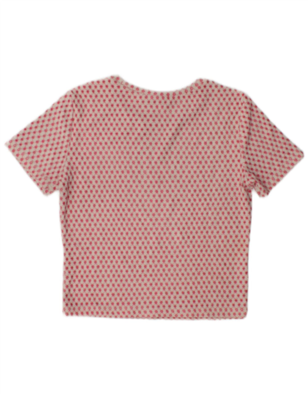 Zara Damen Crop Top UK 12 Mittelrosa Geometrisch