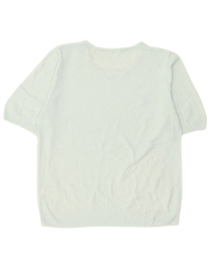 Marks & Spencer Damen-Pullover mit U-Boot-Ausschnitt, Gr. 16, Blau