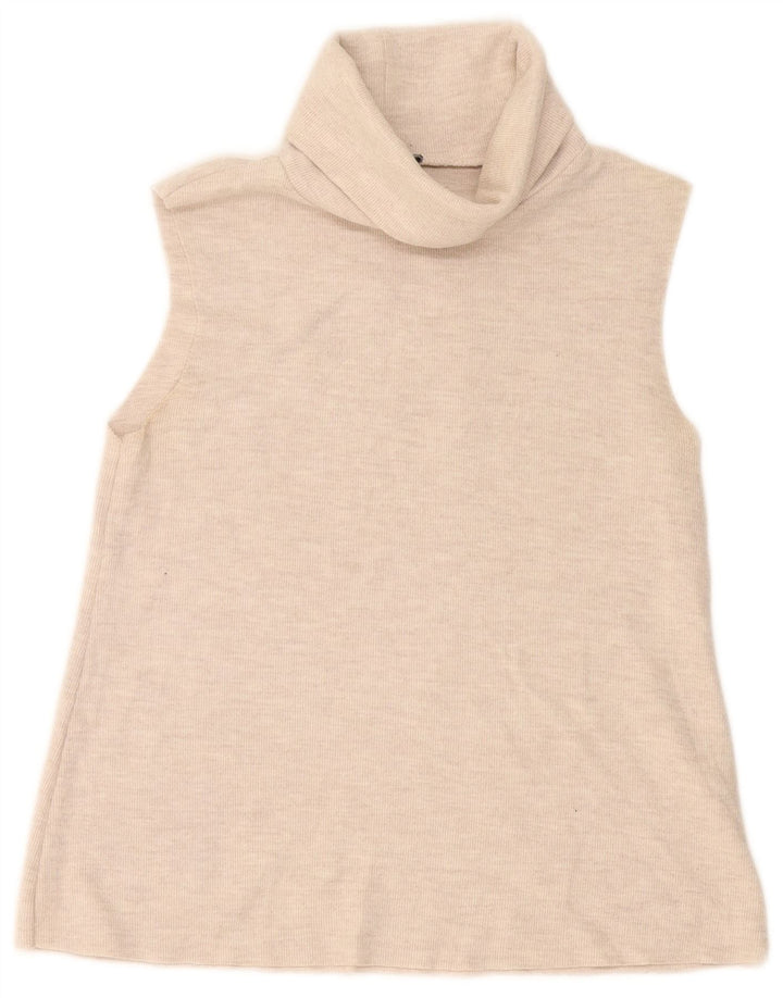 Zara Damen-Trägershirt UK 12 Mittelweiße Baumwolle