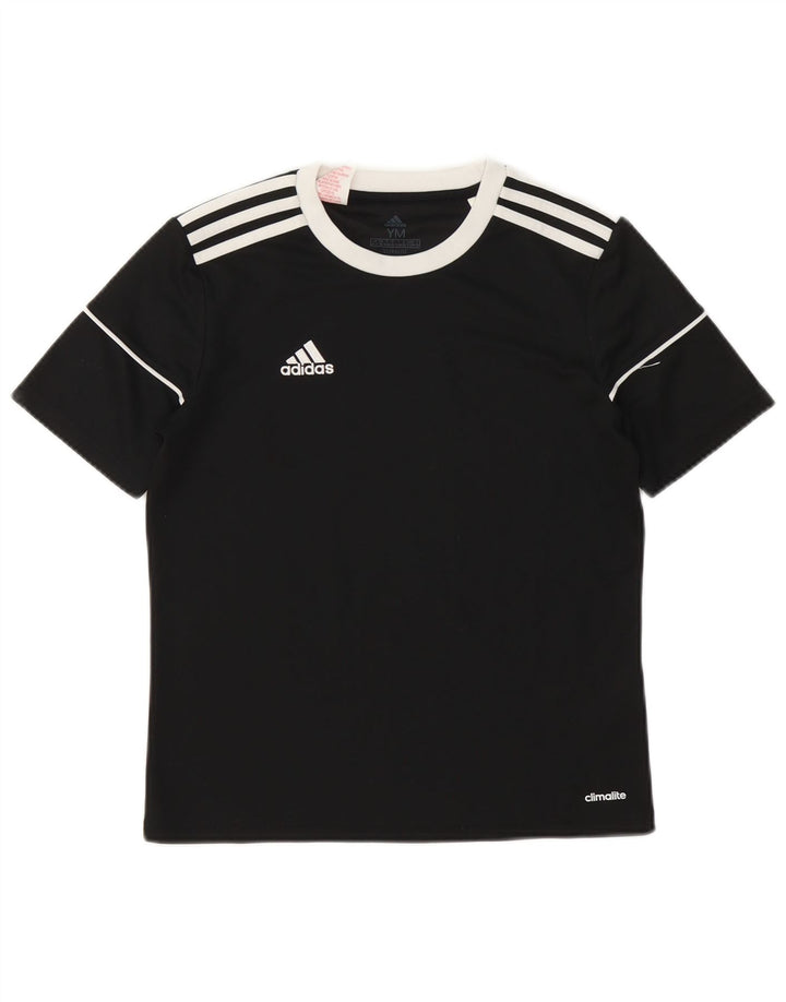 Adidas Jungen Climalite T-Shirt Top 11-12 Jahre Medium Schwarz Polyester