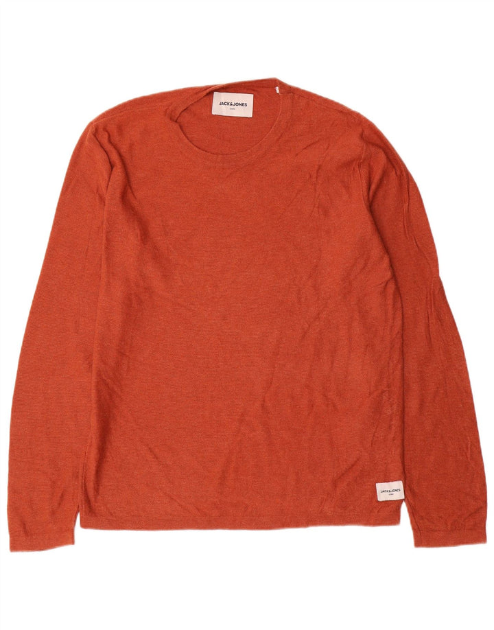 Jack & Jones Herren-Oberteil, langärmelig, Größe S, Orange, Baumwolle