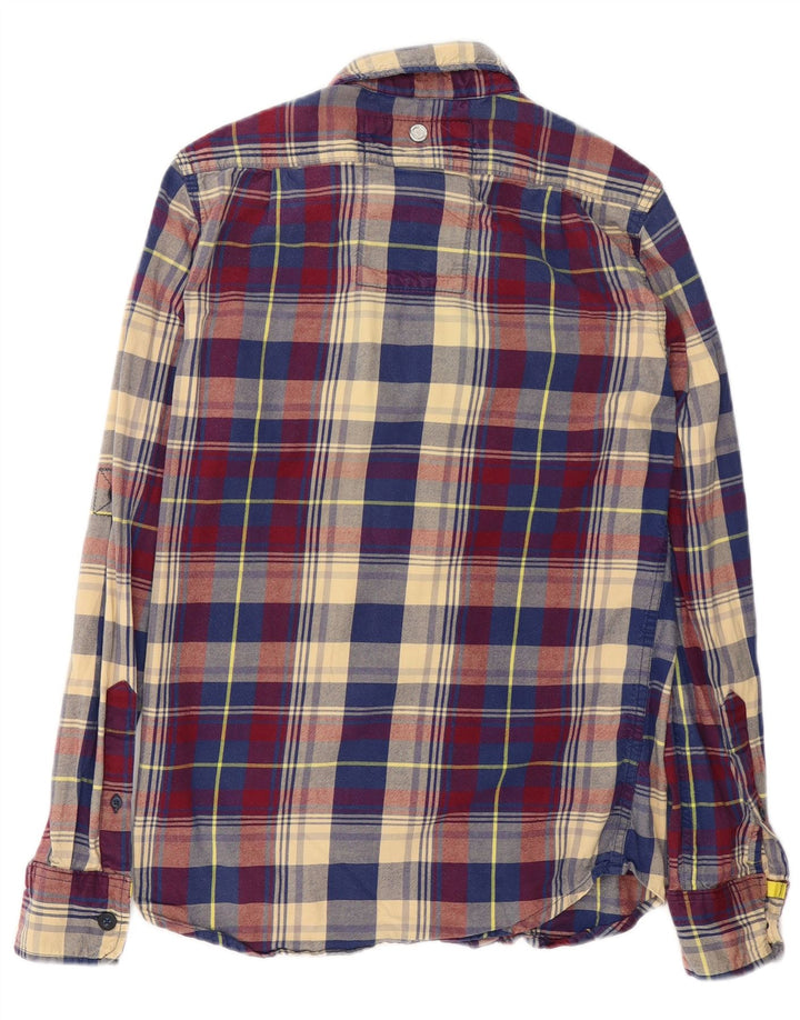Superdry Herren-Flanellhemd, klein, mehrfarbig, kariert, Baumwolle