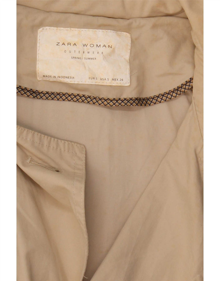 Zara Damen Übergroßer Trenchcoat UK 10 Small Beige