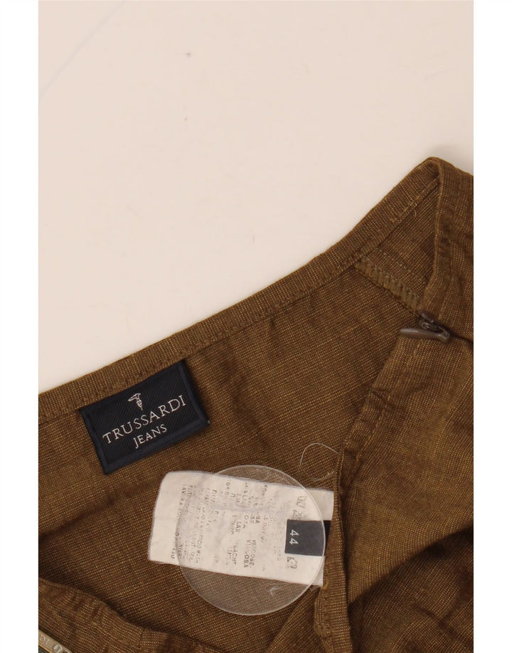 TRUSSARDI Damen A-Linienrock IT 44 Medium W29 Braune Viskose